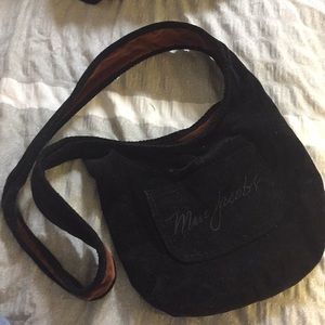 Marc jacobs black velvet shoulder bag